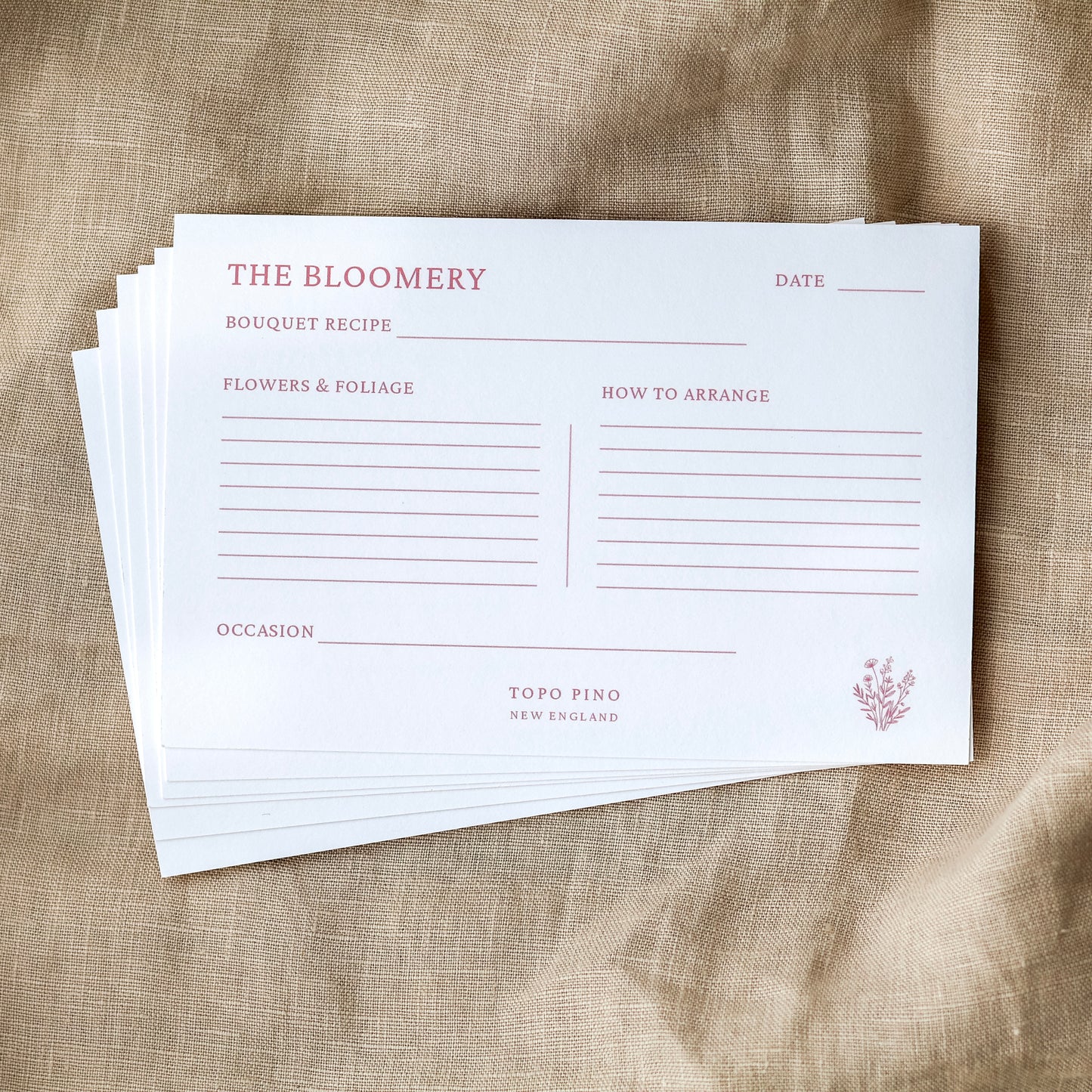 Bloomery Bouquet Recipe Cards