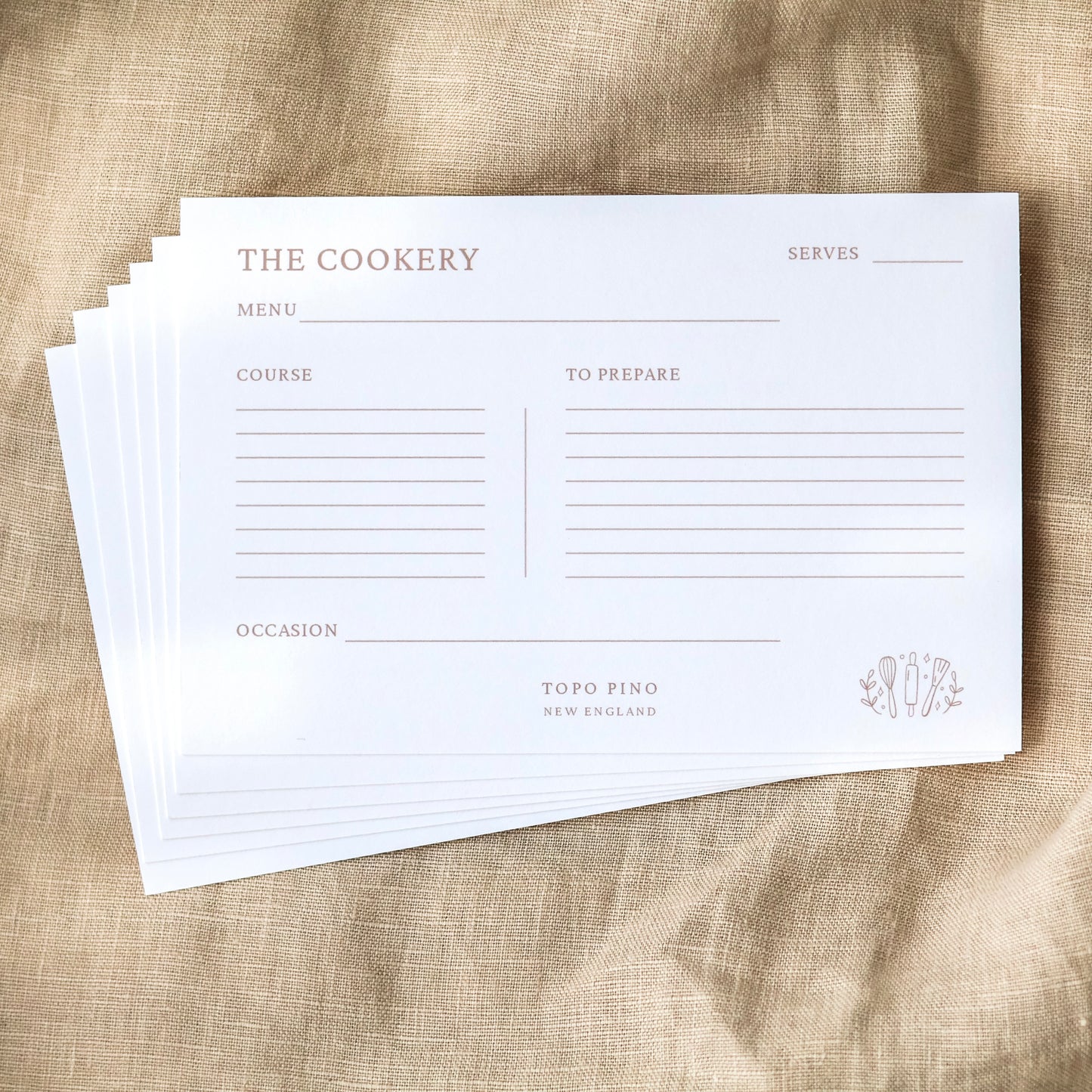 Cookery Menu Cards