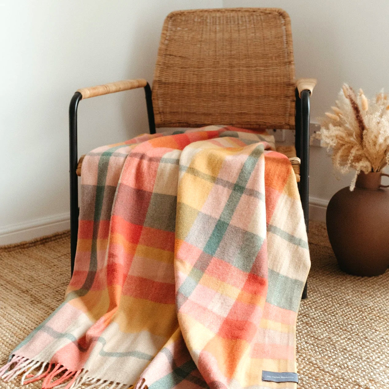 Recycled Wool Campfire Wrap in Wildflower Patchwork