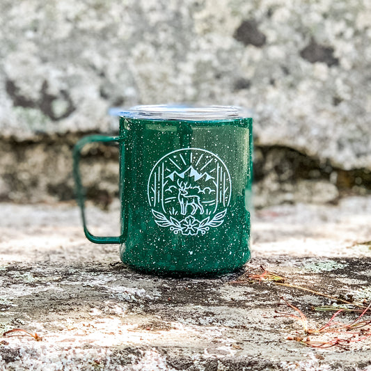 Sunrise Camp Mug in Green
