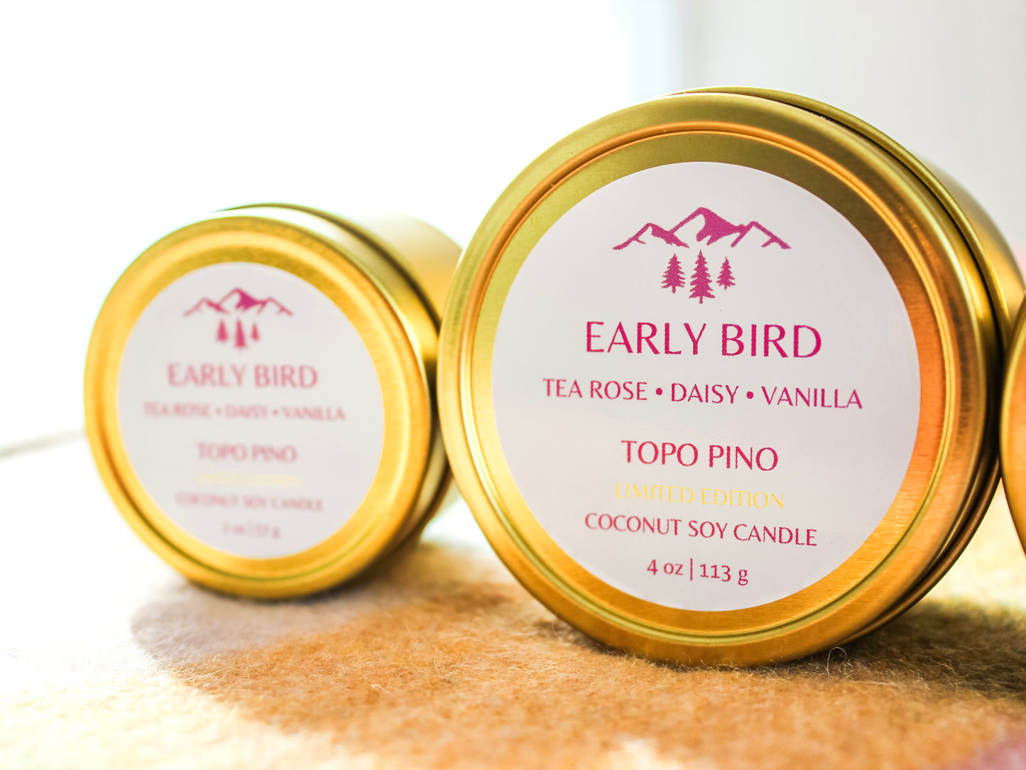 Limited Edition Early Bird Candle in Pink 4 oz