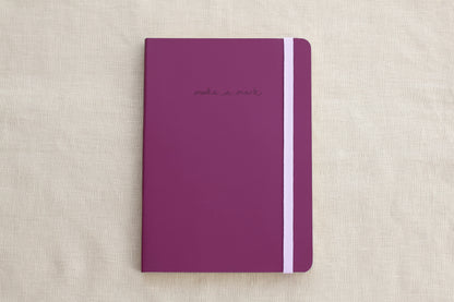 Plum Recycled Leather Notebook