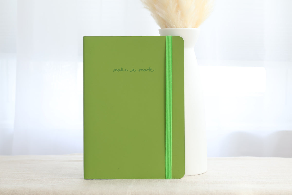 Green Recycled Leather Notebook