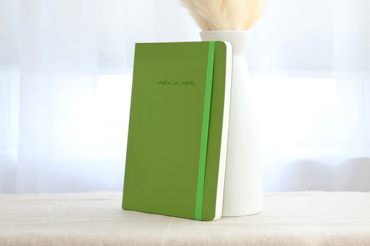 Green Recycled Leather Notebook