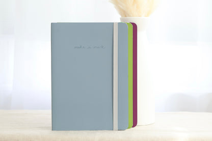 Blue Recycled Leather Notebook