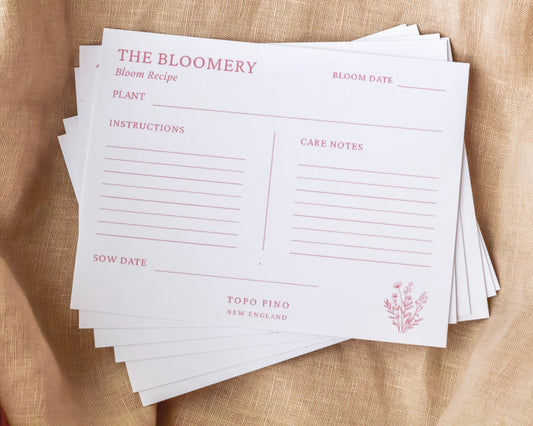 The Bloomery Recipe Cards
