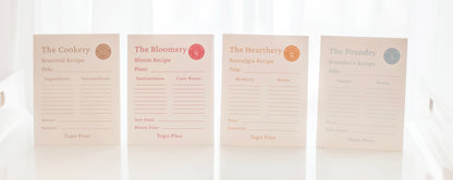 The Bloomery Recipe Cards