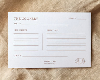 Cookery Recipe Cards