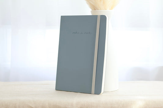 Blue Recycled Leather Notebook