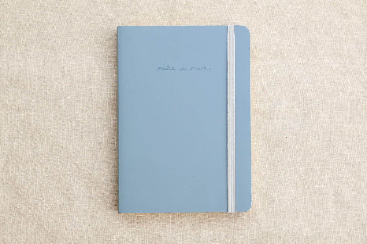 Blue Recycled Leather Notebook