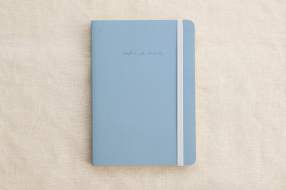Blue Recycled Leather Notebook