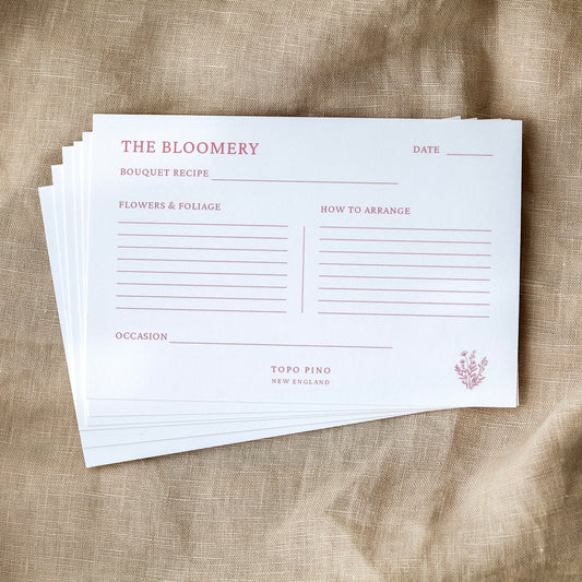 Bloomery Bouquet Recipe Cards