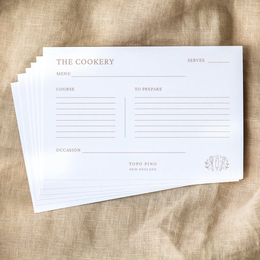 Cookery Menu Cards