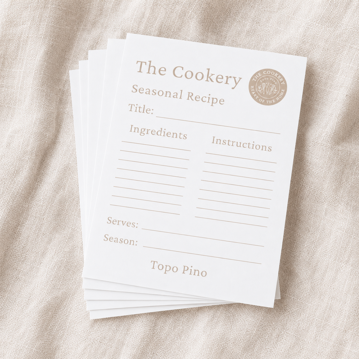 The Cookery Recipe Cards
