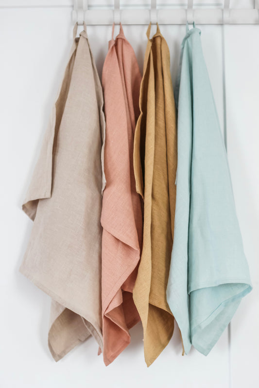 Ochre Linen Tea Towel