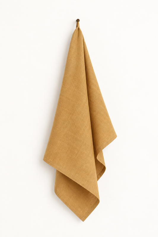 Ochre Linen Tea Towel