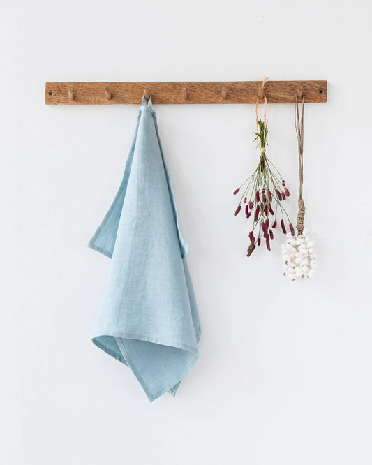 Dusty Blue Linen Tea Towel