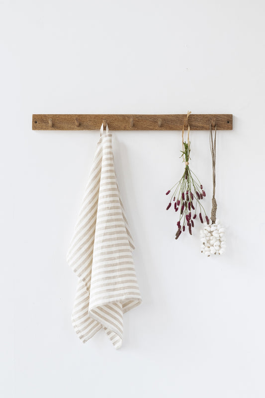The Cookery Striped Natural Tea Towel