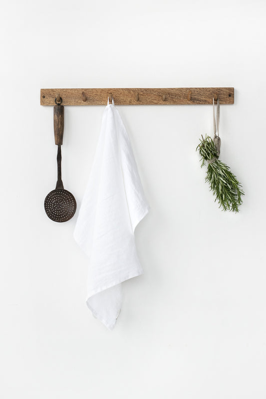 White Linen Tea Towel